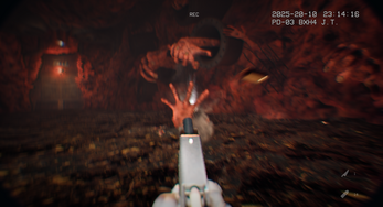 Official It Reaches Steam gameplay image showing tense survival horror environment