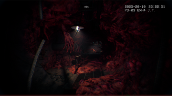 Official It Reaches Steam gameplay image showing underground hospital horror scene