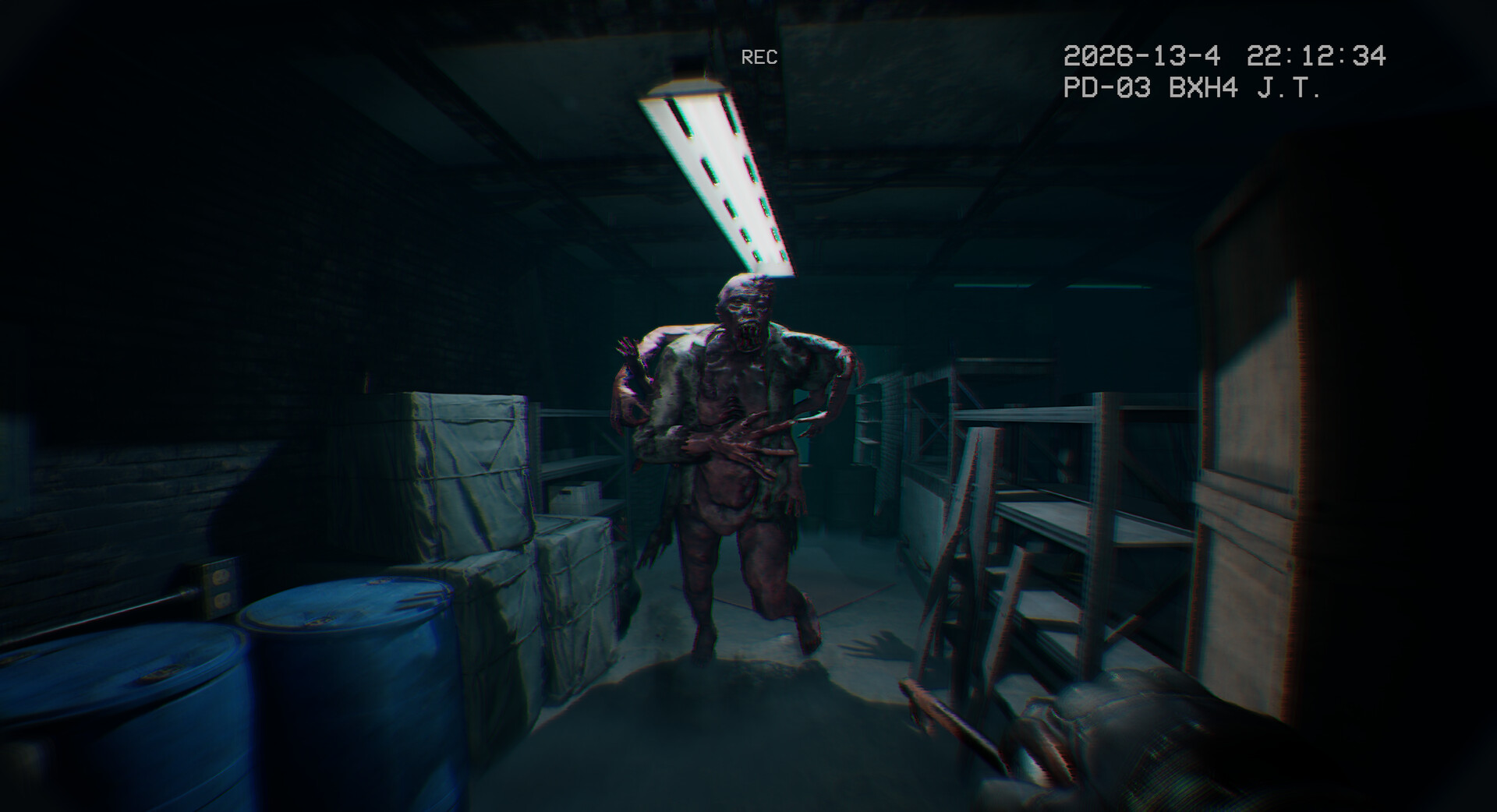 It Reaches demo gameplay bodycam encounter in a dark room